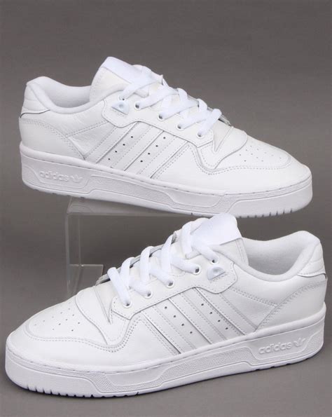 adidas white trainers cheap|all white low top Adidas.